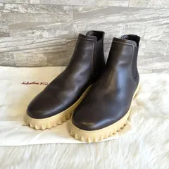 めるせ様専用ページ　★Salvatore Ferragamo　(サルヴァトーレ フェラガモ) ガンチーニ サイドゴアブーツ ミディアム レザー ブーツ 7.5 24.5㎝ ブラウン レディース PAWNSHOPRiZ  パウンショップリズ