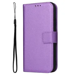 Galaxy A55 5G ケース 手帳 SC-53E SCG27 チェック柄 手帳 ケース 【Color】パープル