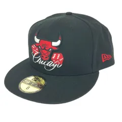 美品 NEW ERA ニューエラ  59FIFTY キャップ  ブラック シカゴブルズ  メンズ　240001097361