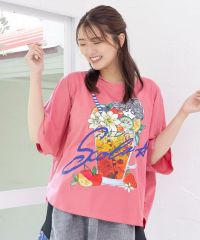ScoLar（スカラー）スカラー箔プリント 接触冷感Tシャツ オフ