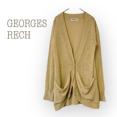 GEORGES RECH ジョルジレッシュ【M】 カーディガン スナップボタン 羽織フェミニン カジュアル 無地　洗える a497