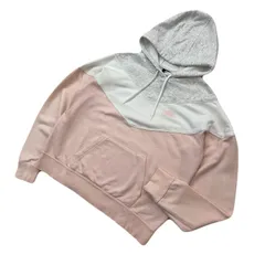 ナイキ スウェット パーカー  レディース Mサイズ ホワイト ピンク  【 スポーティ＆カジュアル 】 NIKE ●M368