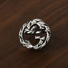 【極美品】グッチ　片耳　インターロッキングGG アラベスク　ピアス 極美品】グッチ インターロッキング アラベスク ピアス片耳