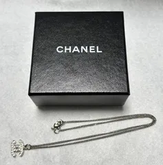 CHANEL ネックレス 07V ストーン CC シルバー 箱付き ココマーク