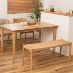 【新品】天然木 ベンチ 長椅子 木製 木脚 ペーパーコード リゾート アジアン シンプル ナチュラル　むくもりショップ