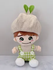 ちびぬい 服 3点セット うさ耳ベレー帽 緑