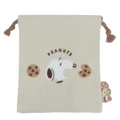 【メール便】スヌーピー 巾着袋 サガラ巾着 クッキー ピーナッツ マリモクラフト 小物入れ キャラクター グッズ 