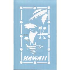ファインホームのステンシルシート　ハワイアンナイト　Lサイズ　fh-095L