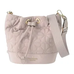 新品 ケイトスペード kate spade ショルダーバッグ QUILTING SMALL BUCKET BAG コージーグレー