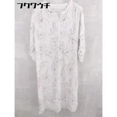 ◇ KBF アーバンリサーチ 総柄 七分袖 膝下丈 ワンピース サイズONE オフホワイト レディース 【中古】 【1002802255991】