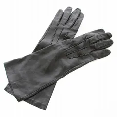 ガラグローブ gala gloves 手袋 グローブ レザー 裏地シルク 7.5 黒 ブラック /KUのサムネイル