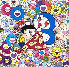 村上隆ドラえもん ポスター タイムマシンでレッツゴー - メルカリ
