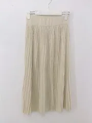 ◇ ●美品● fifth フィフス ウエストゴム 膝下丈 プリーツ ニット スカート ライトベージュ系 レディース P  【1212230003891】のサムネイル