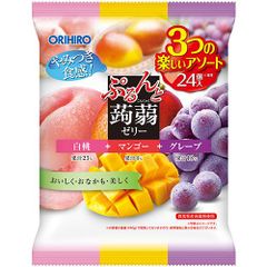 オリヒロ　ぷるんと蒟蒻ゼリーパウチ　白桃＋マンゴー＋グレープ　こんにゃく　コンニャク　【ORH】