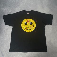 90s ぶち抜きスマイル Tシャツ ヴィンテージ 古着 初期 アニメ ぶち抜き