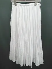 ◇ UNITED ARROWS ユナイテッドアローズ ロング丈 プリーツ スカート サイズ4 ライトグレー レディース P  【1408200021105】