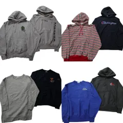 古着卸  チャンピオン Champion リバースウィーブ パーカー スウェット 8枚セット (メンズ Ｍ /Ｌ ) アームロゴ プルオーバー  古着 NB7387
