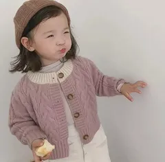 残り僅か　ニット カーディガン アウター  上着 女の子 可愛いのサムネイル