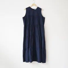 GYMPHLEX | CBL SLEEVELESS TIERED DRESS (navy) size 14 | ジムフレックス ティアードドレス ワンピース ネイビー