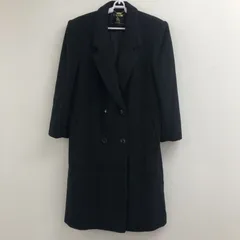 極美品　【CASHMERE】カシミヤ　黒系　11A　ステンカラーコート　ロングコート　無地　シンプル　アウター