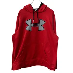 UNDER ARMOUR ロゴスウェット パーカー L レッド アンダーアーマー フーディー プルオーバー トップス 古着卸 アメリカ仕入 a709-5987