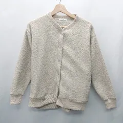 ◇ ⊇ SELF+SERVICE セルフサービス 長袖 カーディガン サイズM ベージュ レディース E  【1412260031431】