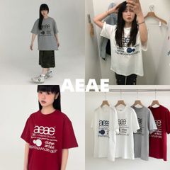 新品 韓国 AEAE エーイーエーイー WEB LOGO T-SHIRTS 半袖 ロゴ 人気  ウェブロゴクロップTシャツ ファッション Y2K 人気 【4色選択可能】