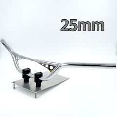 ワイケーショップ メッキ☆ブレースバー バー ハンドル☆25ミリ 1インチ バイク チョッパー ボバー ykshopb ykshoph