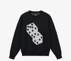Stussy ダイス柄 ニットセーター L 黒 2025年最新】stussy サイコロニットの人気アイテム - メルカリ