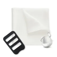 【在庫セール】ポケットチーフ シルク 100% 16匁 絹 大判 35×35cm 無地 高級光沢 [Beirou] メンズ ホルダー付き ハンカチ 型崩れ 結婚式 パーティー 披露宴 冠婚葬祭 舞台衣装【ホルダーと折り方ガイド 付き】…