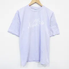 XL/古着 半袖 ビンテージ Tシャツ メンズ 90s ナイアガラの滝 コットン クルーネック 薄紫 パープル 25aug09 中古