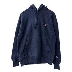 Champion ロゴスウェット パーカー S ネイビー チャンピオン フーディー リバースウィーブ トップス 古着卸 アメリカ仕入 a708-6010