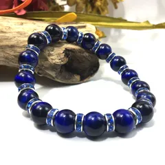 ブルータイガーアイ パワーストーン ブレスレット 10mm （ブルー）メンズ・レディース 男性・女性 数珠ブレス 開運  [3] 