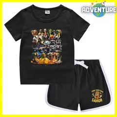 Tung Tung Tung Sahur トゥントゥントゥン サフール Itarian Brainrot イタリアンブレインロット半袖Tシャツ トップス セットアップ上下セット夏 110 120 130 140 150 子供服キッズ服 tssuc008 FR