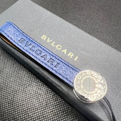 BVLGARI ブルガリ ストラップ レザー ブルー 箱付き