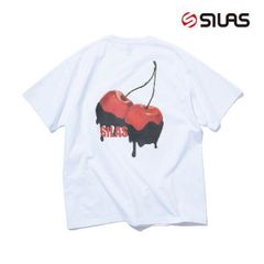 サイラス tシャツ Tシャツ silas SILAS PIXEL CHERRY S/S TEE 110252011012 メンズ レディース ティシャツ ティーシャツ ホワイト 白 ブランド おしゃれ チェリー さくらんぼ 半袖 ピクセル 丸首