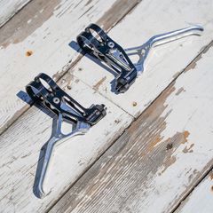 FUN SLY Brakelever シルバー ハンドルクランプ径22.2mm 左右セット CNC アルミ削りだし超軽量ブレーキレバー