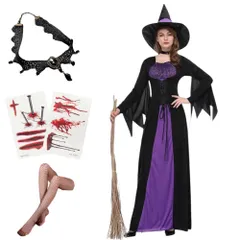 [alldeblue]魔女 コスプレ ハロウィン ネックレス2種類 6点セット 仮装 大人 レディース (M) [M]