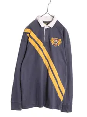 【お得なクーポン配布中!】 ヴィンテージ加工 ラグビー ラルフローレン 長袖 ラガー シャツ メンズ XL / ポロ ラグビーシャツ 長袖シャツ 大きいサイズ ヘビーウェイト