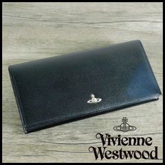 新品 ヴィヴィアンウエストウッド 長財布 ADVAN(アドバン)加工 ネイビー 牛革 箱付き Vivienne Westwood メンズ
