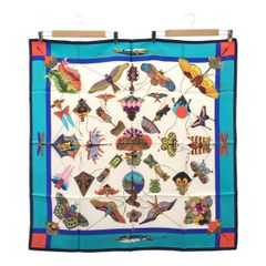 エルメス HERMES カレジュアン カレ140 カシミヤ シルク