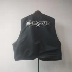 ■ 90〜00s ■ Spinash スピナッシュ ■ MA-1 ミリタリー ブランドワッペン ナイロンジップベスト ■ NNN1519