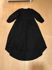 レディース ワンピース シンプル カジュアル ロング バルーンスリーブ 体型カバー おしゃれ