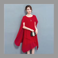 ドレス ワンピース パーティー 結婚式 夏 薄手 シフォン ゆったり 体系カバー おしゃれ かわいい ブラック M L