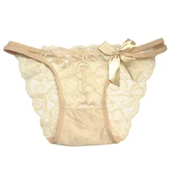 花柄 レース シースルー サイドストリング ハイカットショーツ ブラジリアン リボン セクシー パンティ かわいい 透け感 勝負下着 黒 白 紫 青 rt-044