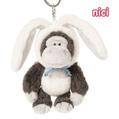 【ラス1】 NICI ニキ キーリング スノーラビット アニマル ゴリラ うさぎ