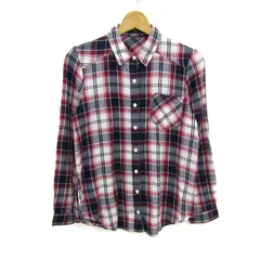 イング 長袖シャツ チェック柄 トップス レディース Mサイズ ネイビー×レッド系 INGNI 【中古】