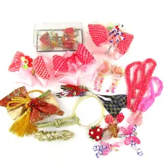 髪飾り ブローチ等 23点セット 和装小物 ヘアアクセサリー まとめて 大量 まとめ売り レディース 【中古】