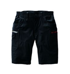 バートル BURTLE  ショートカーゴパンツ(ユニセックス) 697 ブラック 【 697 ブラック サイズ XL 】