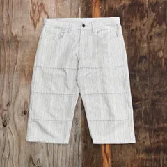 RUPERT THE DIFFERENCE ディファレンス ルパート ハーフ パンツ ストライプ デニム ホワイト 半端丈 日本製 平成 お兄系 ARCHIVE VINTAGE 古着MG97のサムネイル
